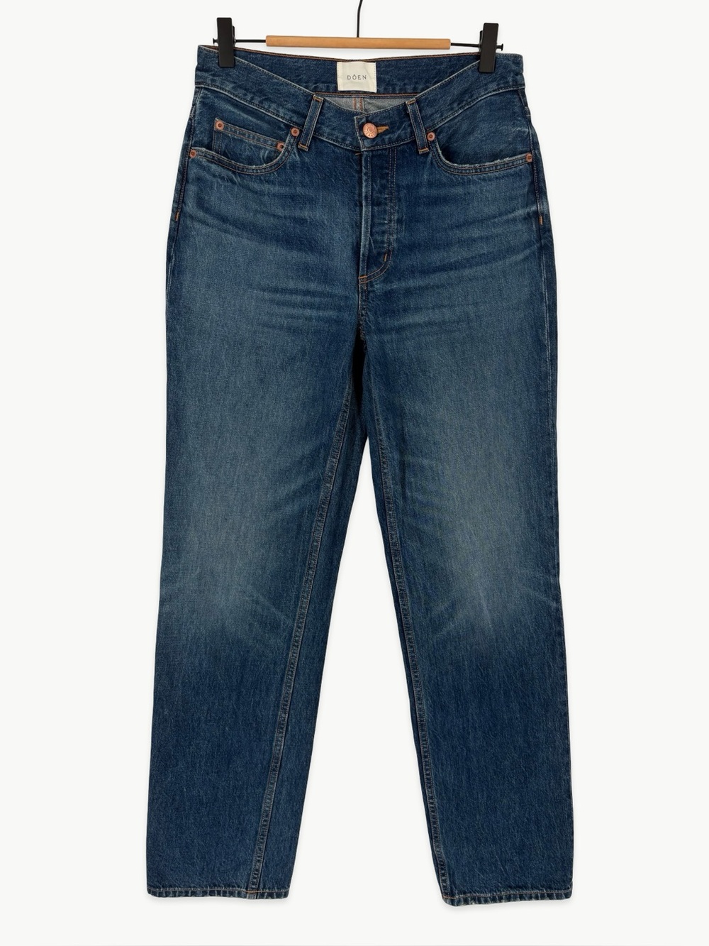 DÔEN Leone Jean Size 27 in Villefort Wash 100% Organic Cotton Straight Leg